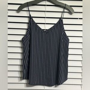 #7)  Forever 21   Blue, White & Tan spaghetti Top Size M